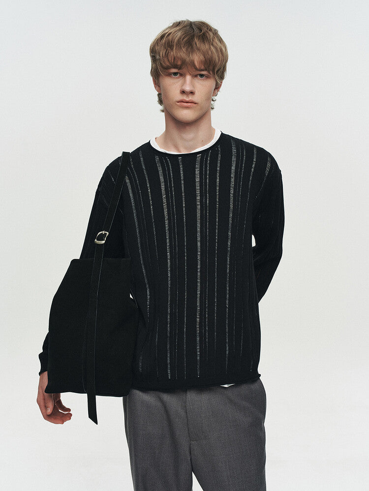 麂皮托特包（ 黑 ）