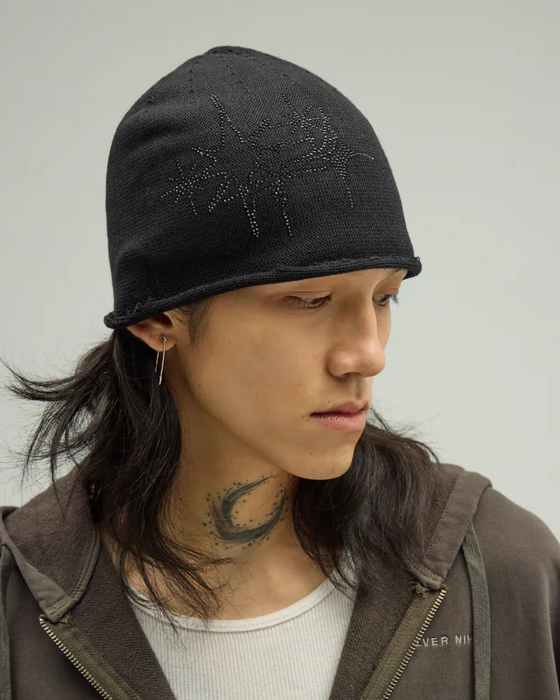 Star Rhinestone Beanie 星星鑽毛帽（黑）