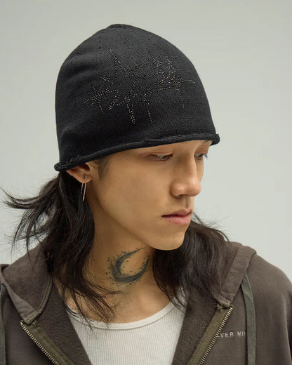 Star Rhinestone Beanie 星星鑽毛帽（黑）