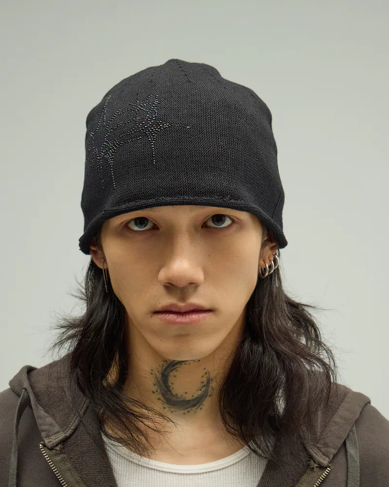 Star Rhinestone Beanie 星星鑽毛帽（黑）