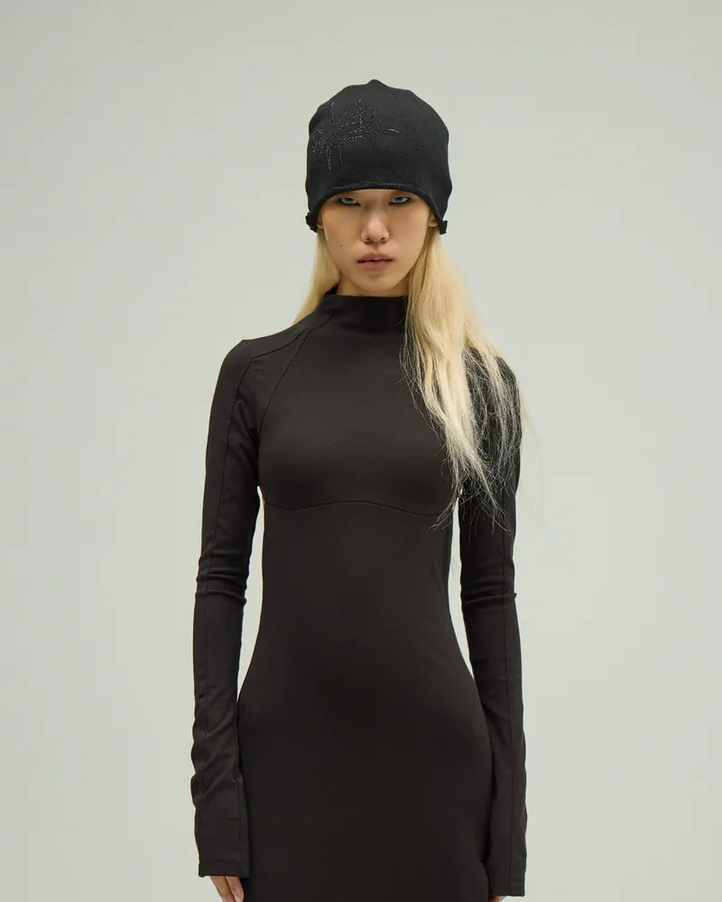 Star Rhinestone Beanie 星星鑽毛帽（黑）